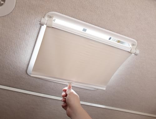 Camco 42913 Retractable Lights Out Vent Shade (Cream)