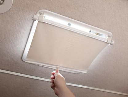 Camco 42913 Retractable Lights Out Vent Shade (Cream)