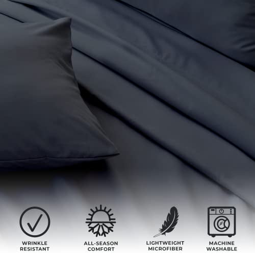 Great Bay Home 3-Piece Twin Blue Microfiber Sheet Set - Ultra-Soft, Brushed Bedding Sheets & Pillowcases - Wrinkle & Fade Resistant, All-Season Bed Sheets for Bed (Twin, Ocean) - color: 28 - Ocean, size: Twin