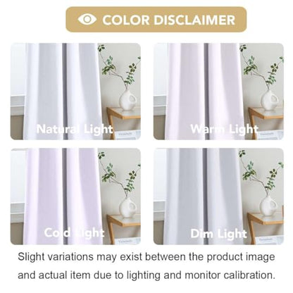 H.VERSAILTEX Linen Look 100% Blackout Curtains 63 Inches Long for Bedroom Rod Pocket 42 Inches Wide Linen Textured Thick Window Curtain Drapes with White Backing, Bright White, 2 Panels - color: Bright White, size: 42"W x 63"L (Pack of 2)