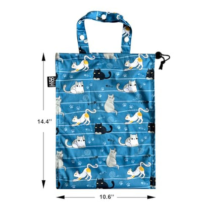 Cute Hanging Car Trash Garbage Bag 100% Leakproof Waterproof Multipurpose for Car Back Front Seat Console with Hanging Strap (Cats Play) - color: Cats Play