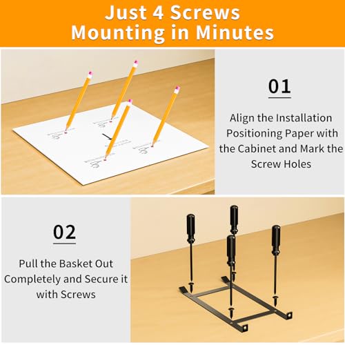 RCHYFEED Spice Organization for Cabinet,2 Tier Pull out Spice Rack Organizer for Inside Cabinets & Pantry, Slide out Heavy Duty Spice Shelf Rack for Kitchen Seasoning (11.5" Wx10.5 Dx9.5 H) - size: 2 Tier-11.5''Wx10.5''Dx9.5''H