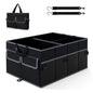 Goplus Collapsible Trunk Organizer, 13 Gallon Foldable Car Storage Organizer with Extenable Compartments, Pockets, Securing Straps, for SUV Van Sedan Truck, 22" x 16" x 10" - size: 13 Gallon （50L）