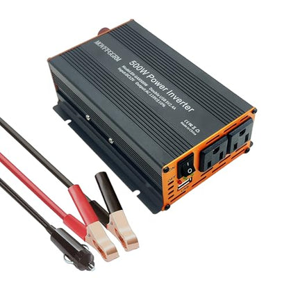 500W Power Inverter Modified Sine Wave for Vehicles,DC 12V to 110V 120V New Black - size: 500W