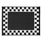 Venture Forward Reversible RV Patio Mat, Checkered Frame, 9’ x 12’