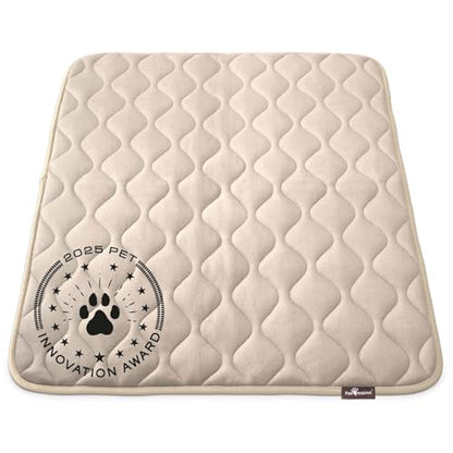 Paw Inspired Washable Padded Crate Mats for Dogs | 41” x 28” Pad, Fits 42-inch Kennels | Leakproof, Waterproof Bottom, Plush Pet Beds (Tan) - color: Tan, size: 42 Inch