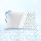 Sophia & William Cooling Bed Pillow for Sleeping (Standard Size) Adjustable Shredded Memory Foam Pillow for Side, Back and Stomach Sleepers - size: Standard
