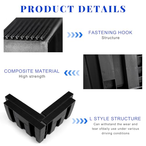 4 PCS Multipurpose Cargo Organizer Blocks, Plastic Trunk Storage Organizer Blocks for Felt Carpet, Space Saving Cargo Trunk Divider Adjustable Blocks for Truck SUV Van