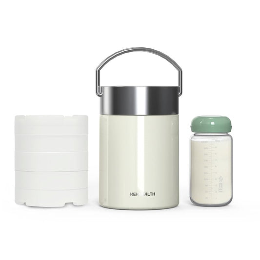 11oz Stainless Steel Breast Milk Cooler, 360° Cooling Gel Ring, 14-Hour Cold Storage, BPA-Free 11oz Bottle, Leak-Proof Portable Cooler for Half-Day Pumping, Work & Travel - size: Mini Cooler 11 Ounce
