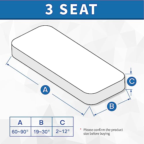 ZNSAYOTX Stretch Cushion Covers Sofa Cushion Couch Seat Covers Slipcovers Soft Replacement Unique Pattern Furniture Protector with Elastic Bottom (Black, 1 Pc 3-Seat Cushion Cover) - color: Black, size: 1 Cushion Sofa