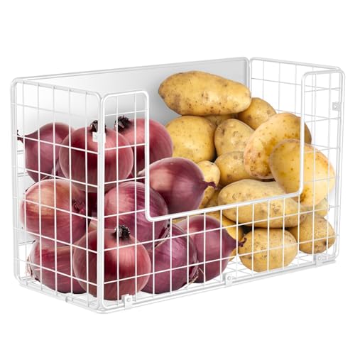 Ofiray-home Magnetic Fridge Shelf, Fruit Potato & Onion Storage Bins, Pantry Organizers, Large Container Basket for Refrigerator, Kitchen Counter, Cabinet (1, White) - color: White, size: 1