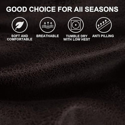 ANARACHON Leather Look RV Dinette Cushion Covers, Stretch Camper Cushion Slipcovers for Travel Trailer Couch RV Booth Seat(1 Backrest Cover & 1 Bench Cover,07 Chocolate) - color: Chocolate Brown, size: 1 Set
