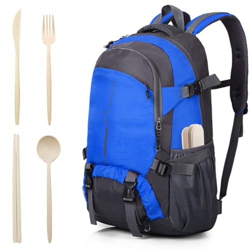 ELANE 4 Sets Reusable Travel Utensils Set with Case,Camping Cutlery Set Reusable Cutlery Set with Case,Utensil Sets for Lunch Picnic Daily Use Outdoor (beige) - color: Beige