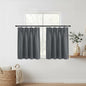Lino Rosa Small Basement Window Curtains 18 Inch Length,Pinch Pleated Cafe Blackout Mini Curtains for RV Camper Kitchen - color: Grey, size: 24"W x 18"L (Pack of 1)