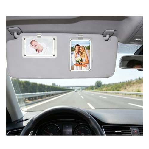 2 Pack Car Picture Holder, Magnetic Sun Visor Clip, Personalized Photo Accessory, Car Visor Clip Photo,Personalized Picture Fram