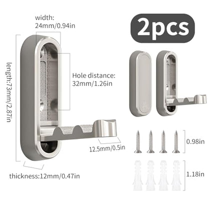 2Pcs Foldable Wall Hooks, Zinc Alloy Folding Hook Silver, Heavy Duty Folding Coat Hooks Wall Mounted for Hanging Coat Towels Bags Keys (Silver, 2 Pack) - color: Silver, size: 2 Pack