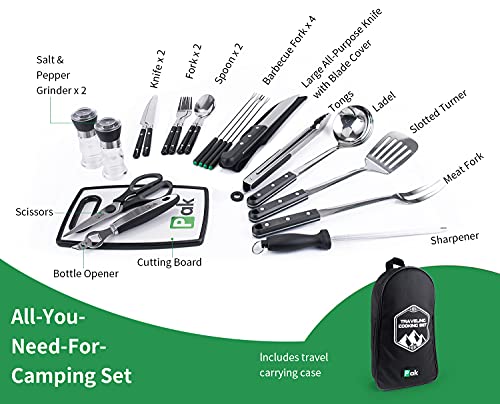 Pak Camping Cookware, Camp Kitchen, Camp Cookware, Camping Utensils Set, Camping Kitchen Set, Camping Cooking Set, Camping Cooking Utensils, Camping Cookware Set, Camping Accessories Cooking, RV Camp - style: Deluxe Kit
