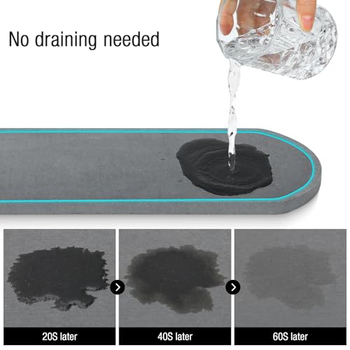 Sponge Holder for Kitchen Sink with High Brush Holder, [Stay-Dry Anywhere & No Drainage Needed] Rustproof Stainless Steel Kitchen Sink Caddy Organizer with Water Absorbing Stone Tray, White - color: White