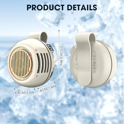 Portable Silent Mini Bladeless Fan Clip On, Mini USB Rechargeable 360° Rotatable Fan, 2026 New Adjustable 3-Speed Suspended Whirlwind Cooler Fans for Outdoor & Travel & Office (Pink) - color: Pink