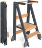 OCODILE Adjustable Foldable Toddler Tower – Folding Tower for Kids | Montessori Toddler Kitchen Step Stool Helper for Independence - Gray - color: 1 - Gray