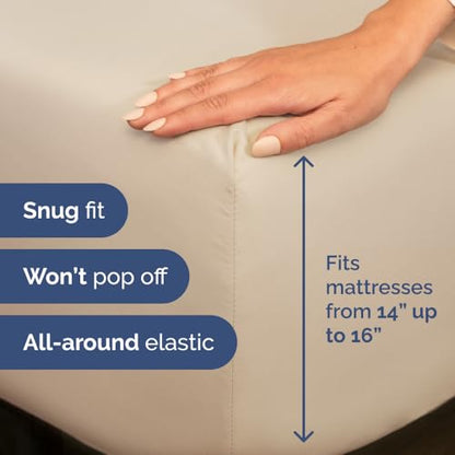 Olympic Queen Sheet Set 66x80 - 4 Piece RV Olympic Queen Size Sheets - Ultra-Soft, Breathable & Cooling - Fits 14” to 16" Mattress w/ Deep Pockets - Comfy Luxury Bedding - Fade & Wrinkle Free - Wheat - color: 13 - Wheat, size: Olypmic Queen