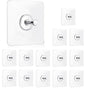 14 Pack Adhesive Wall Hooks, Wall Hangers Without Nails, No Damage Picture Hooks Waterproof and Rustproof to use Inside Kitchen, Bathroom, Home and Office（14mm）