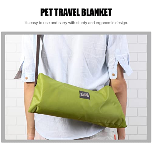 STOBOK Foldable Waterproof Outdoor Dog Mat 39.4X27.6In Portable Self Warming Pet Blanket for Travel Camping Hiking