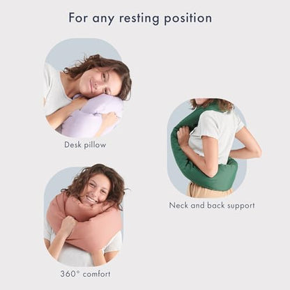 Huzi Infinity Pillow - Home Travel Soft Neck Scarf Support Sleep (Navy) - color: Navy