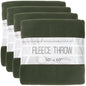 (24 Pack) Bulk Fleece 50x60 Throw Blankets for Wedding Favors, Homeless Women, Men, Homes, Bed, Sofa, Couch, Office, Pet Blankets, Travel | Soft Warm Lightweight Throw Blankets in Bulk (Dark Green) - color: Dark Green