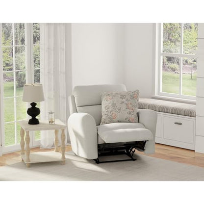 Jackson Furniture Catnapper Gray Recliner Chair with Lay Flat Recline – Seating Featuring Cool Gel Memory Foam, Steel Tech Frame, and Accent Pillows for RV or Home Comfort