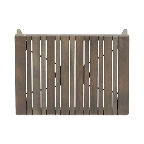 Christopher Knight Home Howard Outdoor Acacia Wood Folding Side Table, Gray Finish - color: Gray Finish