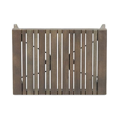 Christopher Knight Home Howard Outdoor Acacia Wood Folding Side Table, Gray Finish - color: Gray Finish