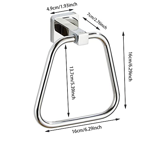 Chrome Towel Ring for Bathroom 2 Pack, Kitchen Bath Towel Holder Hangers Wall Mount Heavy Duty Stainless Steel - color: Chrome, size: 2 Pack