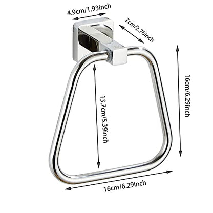 Chrome Towel Ring for Bathroom 2 Pack, Kitchen Bath Towel Holder Hangers Wall Mount Heavy Duty Stainless Steel - color: Chrome, size: 2 Pack