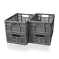 4-Pack Plastic Storage Crates,20L Foldable Baskets,Collapsible Crates, Baskets and Bins for Toys, Home Storage, Office Products, Gifts, Easter Eggs (Grey) - color: Dark Grey-4P