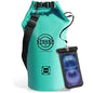 STOVER 5/10/25/30/40/55L Waterproof Dry Bag- Roll-Top Backpack w/Phone Case- Kayaking, Hiking, Camping, Boating- Men/Women - color: 10l Teal, size: 10L