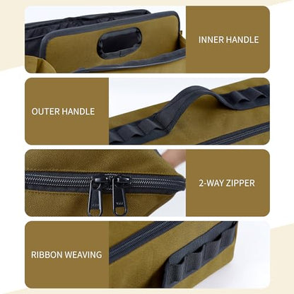 Naturehike Folding Tool Bag, Multifunctional Tool Storage Bag, Zippered Duffel Bag, Water Repellent Origanizer - color: Autumn Brown