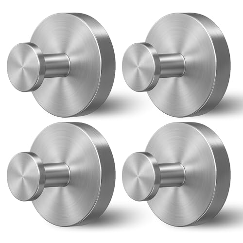 Shower Hooks for Inside Shower,Suction Cup Hooks for Glass Window,Removable Towel Hooks for Bathrooms,4 Packs(Silver) - color: Silver, size: 4 Pack