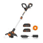 WORX Cordless String Trimmer & Lawn Edger, 12" Electric Weed Wacker with Command Feed, 20V Weed Eater with 5.5 LBS, 2 Batteries & Charger Included, WG163 - style: 2 in 1 Trimmer w/(2) Batteries & 0.4 Ah Charger