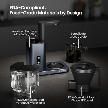Kismile SCA-Certified 8 Cup Drip Coffee Maker, Pour Over Coffee Machine with 3s Instant Heat 197–205℉, Adjustable Flow Control, Removable Water Tank, Deep Cold Brew & 40 Min Keep Warm (Blue) - color: Glacier Blue