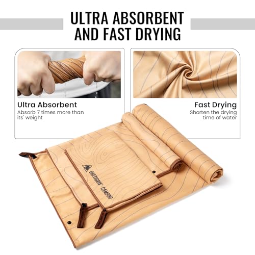 ONETIGRIS Quick Dry Towel,Super Absorbent Microfiber Camping Towel with Bag-Ultra Soft Compact Towel for Beach,Camping, Yoga,Gym, Travel,Sports & Swimming Pool - size: 23.00" x 47.00"