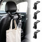 4-Pack Car Headrest Hooks Vehicle Storage Organizer for Purses Handbags Groceries Backpack Coats –Holds 44.09lbs Black - color: 4-Pack Headrest Hooks Black