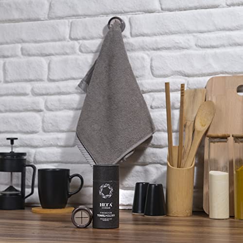 HEFA Acrylic Modern Kitchen & Bathroom Towel Hooks, 4 Pack, Smoky Midnight - color: Smoky Midnight, size: 4 Pack