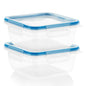 Snapware Plastic Total Solution 2-Pack (5.5-Cup) Food Storage Containers Set, Leakproof & Airtight Plastic Locking Lids Square Containers, Non-Toxic BPA-Free Lids, Microwave Dishwasher Freezer Safe - size: 2 Pack, style: 5.5 Cup