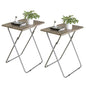 Garden 4 you TV Tray Table TV Dinner Tray with Sturdy MDF Set of 2,Eating Trays for Living Room with No Assembly Required,Small Folding Side Table 15 x 18.9 x 26in (3D,2PCS) - color: 3d, size: 2pcs