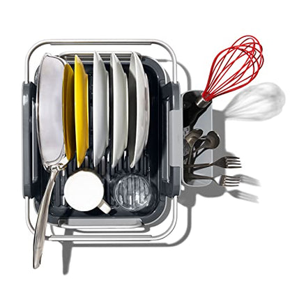 OXO Good Grips Extendable Over-The-Sink Aluminum Drying Dish Rack