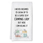 Camping Kitchen Towels 16x24 Waffle Weave, I Never Dreamed I’d Grow Up to Be a Super Sexy Camping Lady Dish Towels, Camp RV Gifts for Women, Gifts for Campers -A02 - color: Camping_02