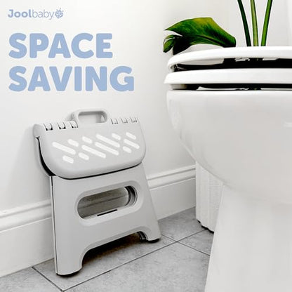 Lock 'n Step 8.6” Folding Step Stool for Toddler Potty Training, Holds Adults up to 200 lbs – Safety Lock Prevents Pinching - Jool Baby | Slip-Resistant Surface for Toddlers & Adults – Holds Up to 200 lbs