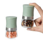 vzaahu Small Salt and Pepper Grinder Set,Green Mini Portable Refillable Spice Mills for Home, Travel, RV & Outdoor Dining,Adjustable Grinding Coarseness - color: Green