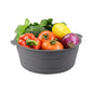Collapsible Silicone Mixing Bowl, Food-Grade Foldable Travel Container, Large Collapsible Bowls for Camping Outdoor Hiking Storage Mixing, Grey (pot QY104) - color: grey-QY104
